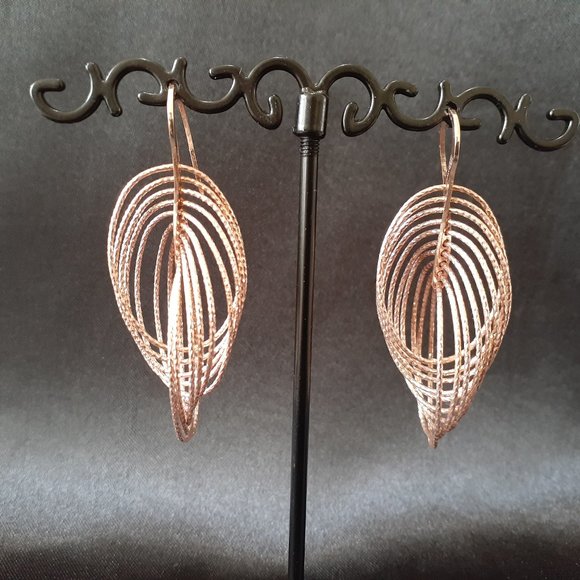 Sterling with Gold Overlay  Earrings - Picture 2 of 10